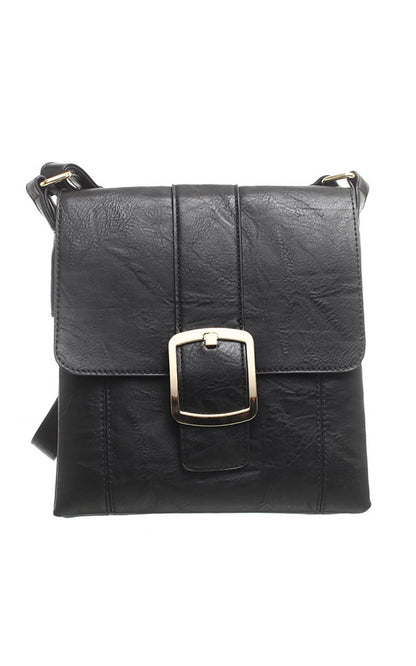 Classic Flap Over Buckle Cross Body Bag | Bessie London