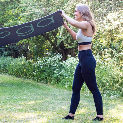 Black High Waist Full Length Yoga Leggings | Myga