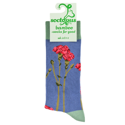 Bamboo Socks - Carnations Floral