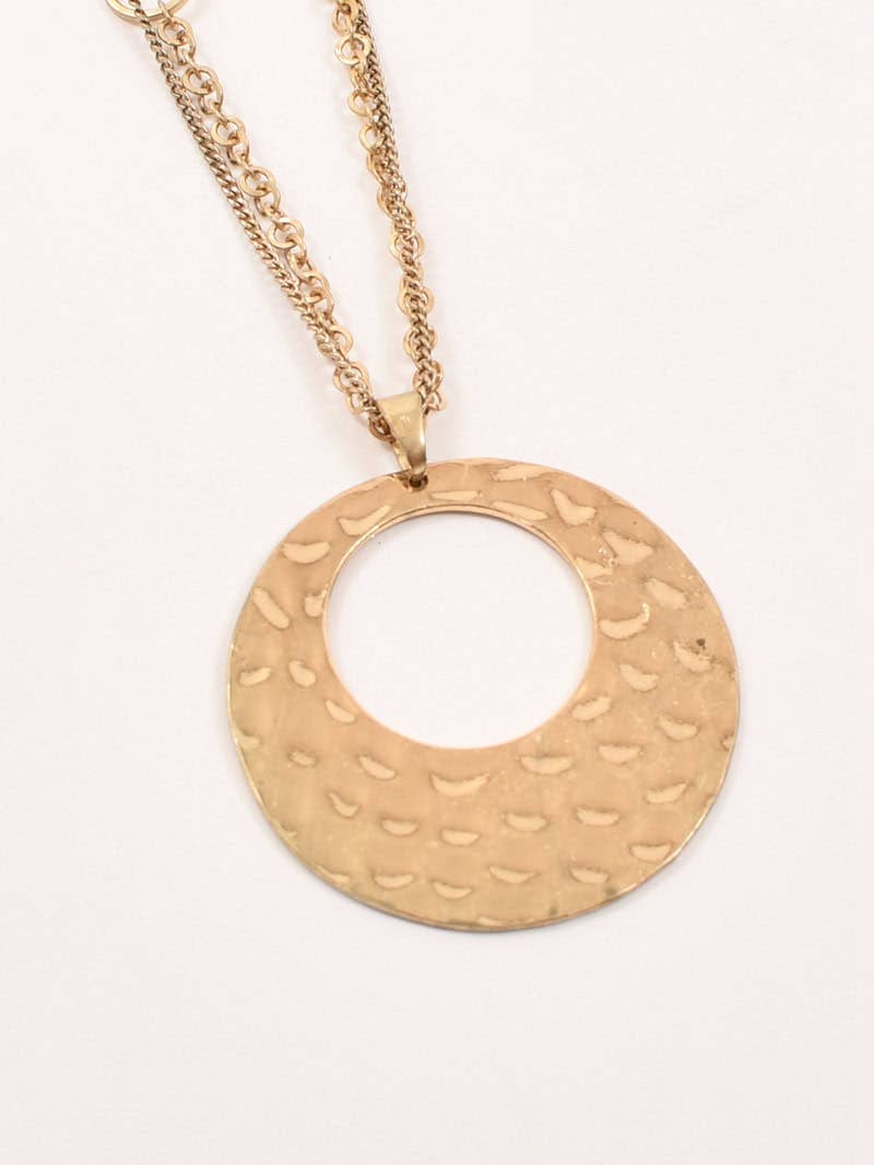 Long Gold Necklace With Pendant