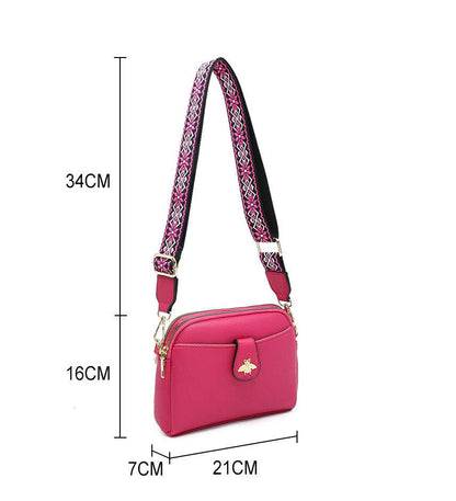 Cross Body Handbag with double zip