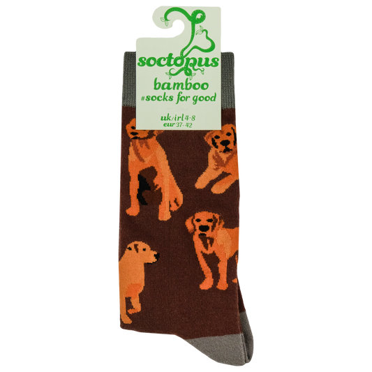 Fox Red Labrador Bamboo Socks | Soctopus