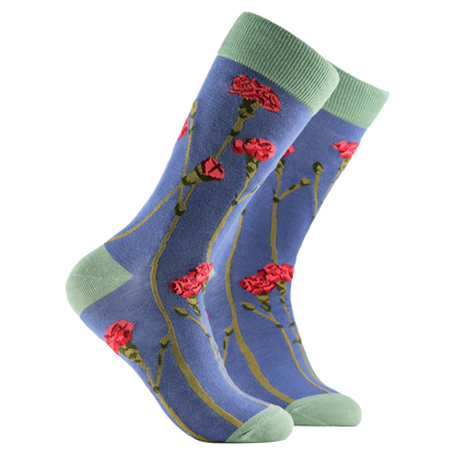 Bamboo Socks - Carnations Floral