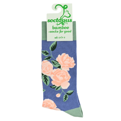 Bamboo Socks - Rose Floral