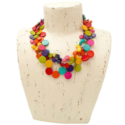 Three Strand Rainbow Necklace | Lotusfeet