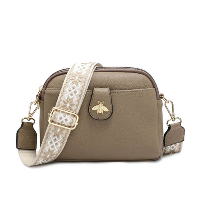 Cross Body Handbag with double zip