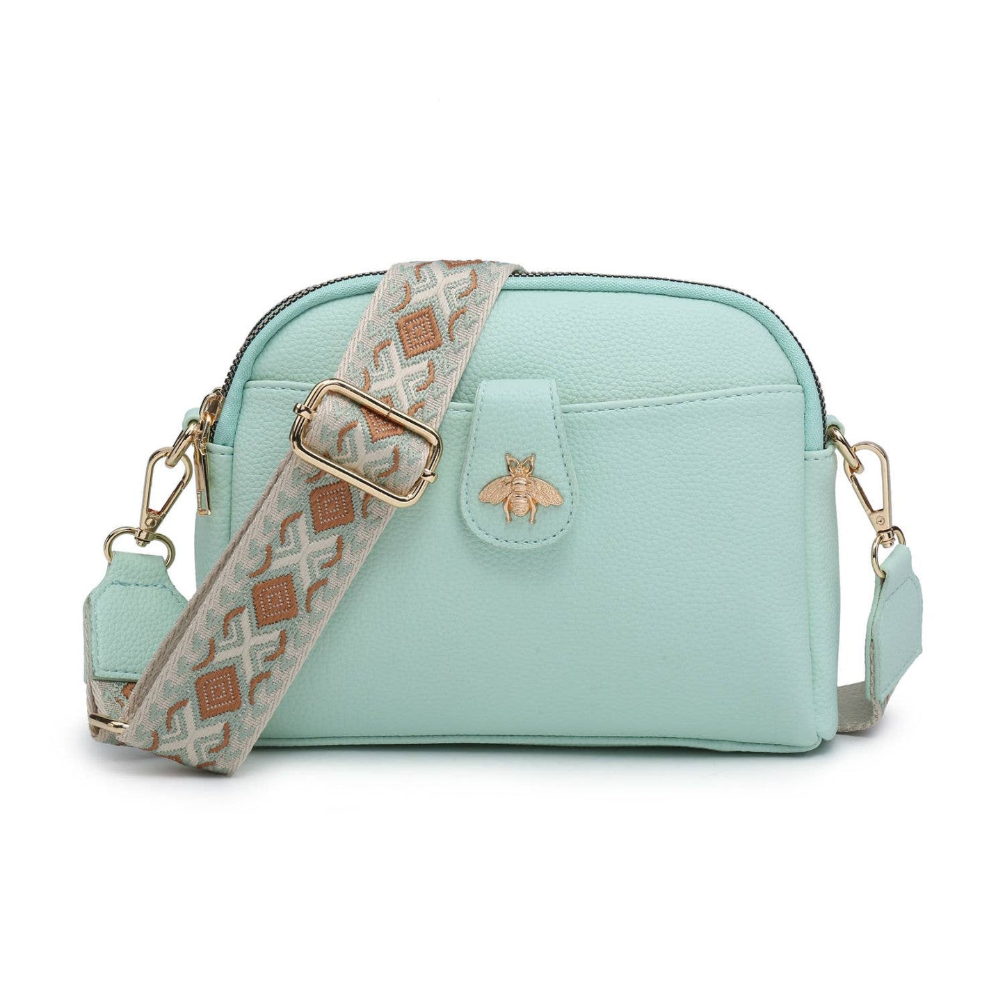 Cross Body Handbag with double zip