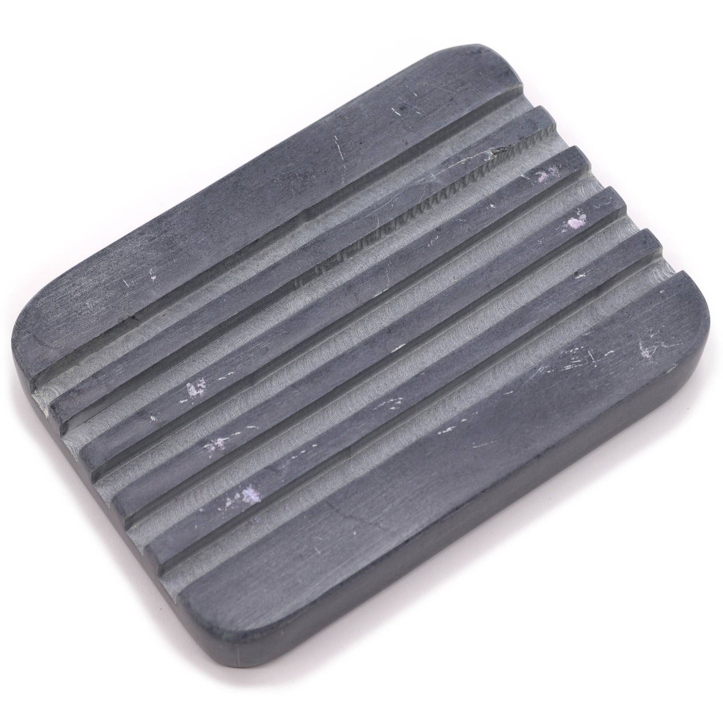 Grey Soapstone Soap Dish - Heavey Ridges