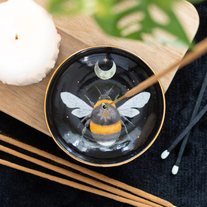 Ceramic Incense Holder Plate - Forest Bee