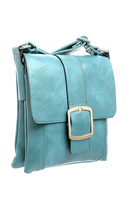 Classic Flap Over Buckle Cross Body Bag | Bessie London