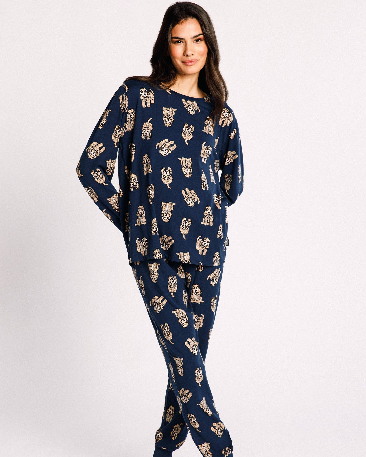 Cockapoo Print Pyjama Set | Navy