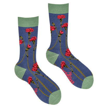 Bamboo Socks - Carnations Floral