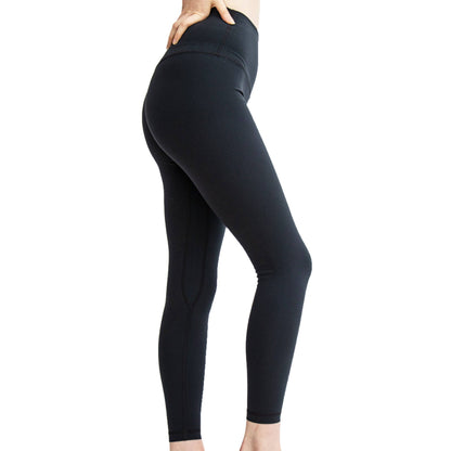 Black High Waist Full Length Yoga Leggings | Myga