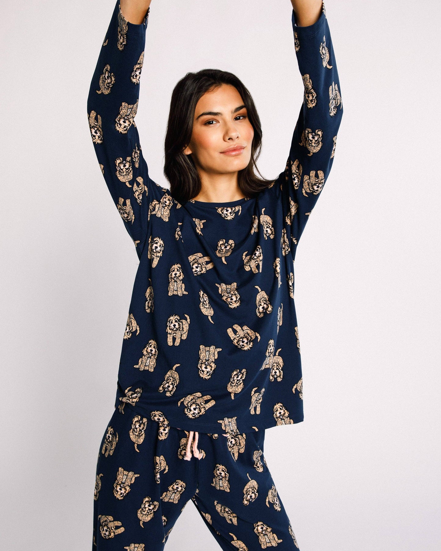 Cockapoo Print Pyjama Set | Navy