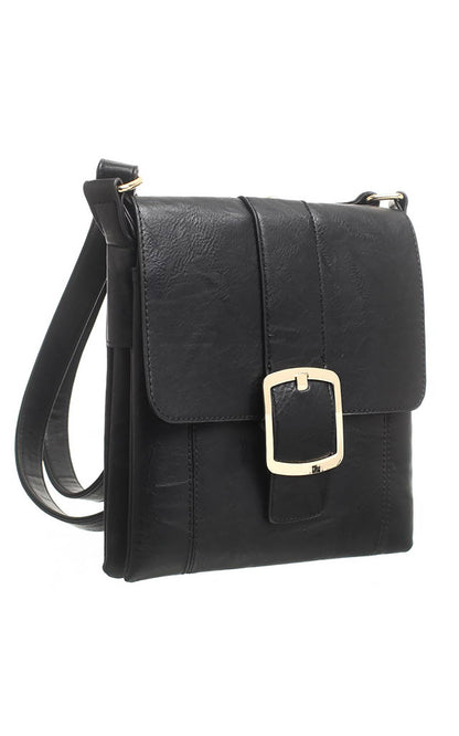 Classic Flap Over Buckle Cross Body Bag | Bessie London