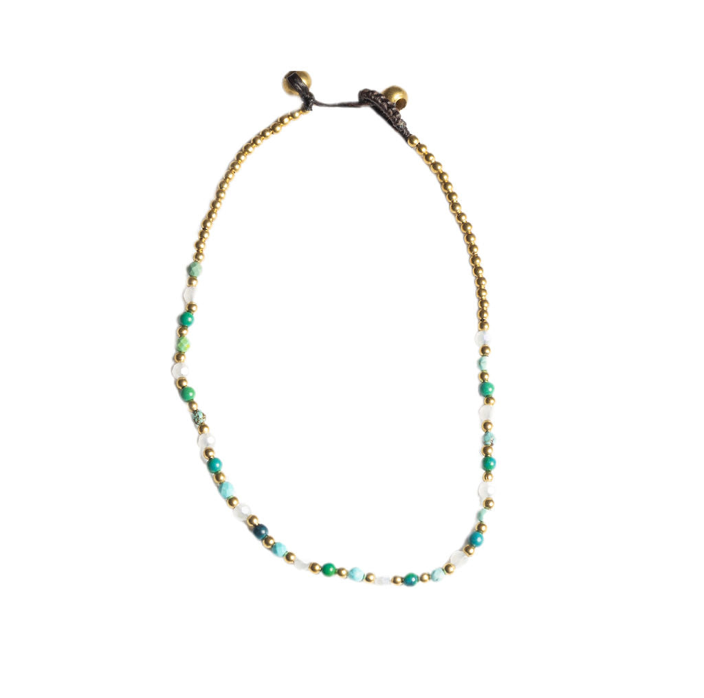 Luck - Turquoise Crystal Healing Anklet