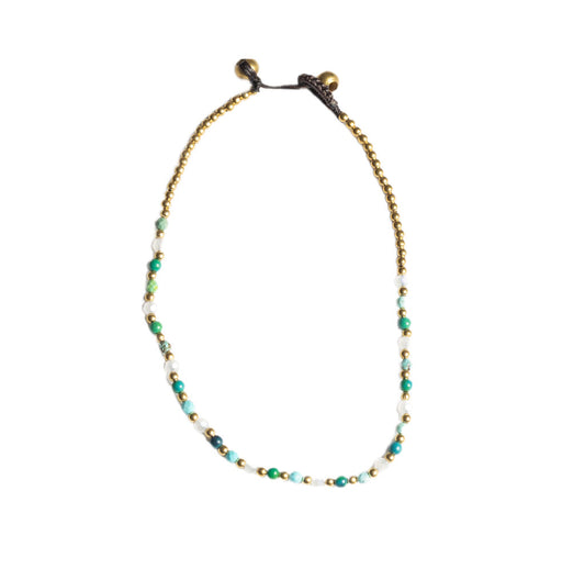 Luck - Turquoise Crystal Healing Anklet