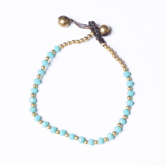 Luck - Aqua - Turquoise Crystal healing bracelet