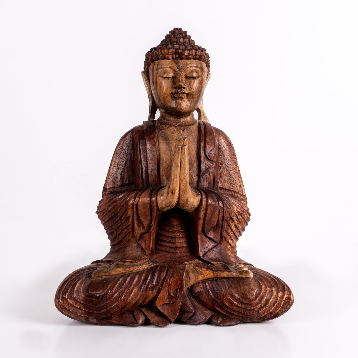 Hand Carved Wooden Buddha - Welcome Sign