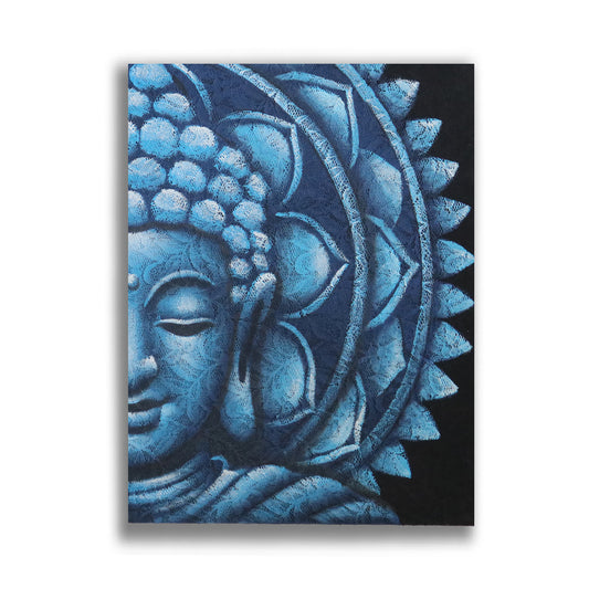 Blue Half Buddha Mandala | 60x80cm