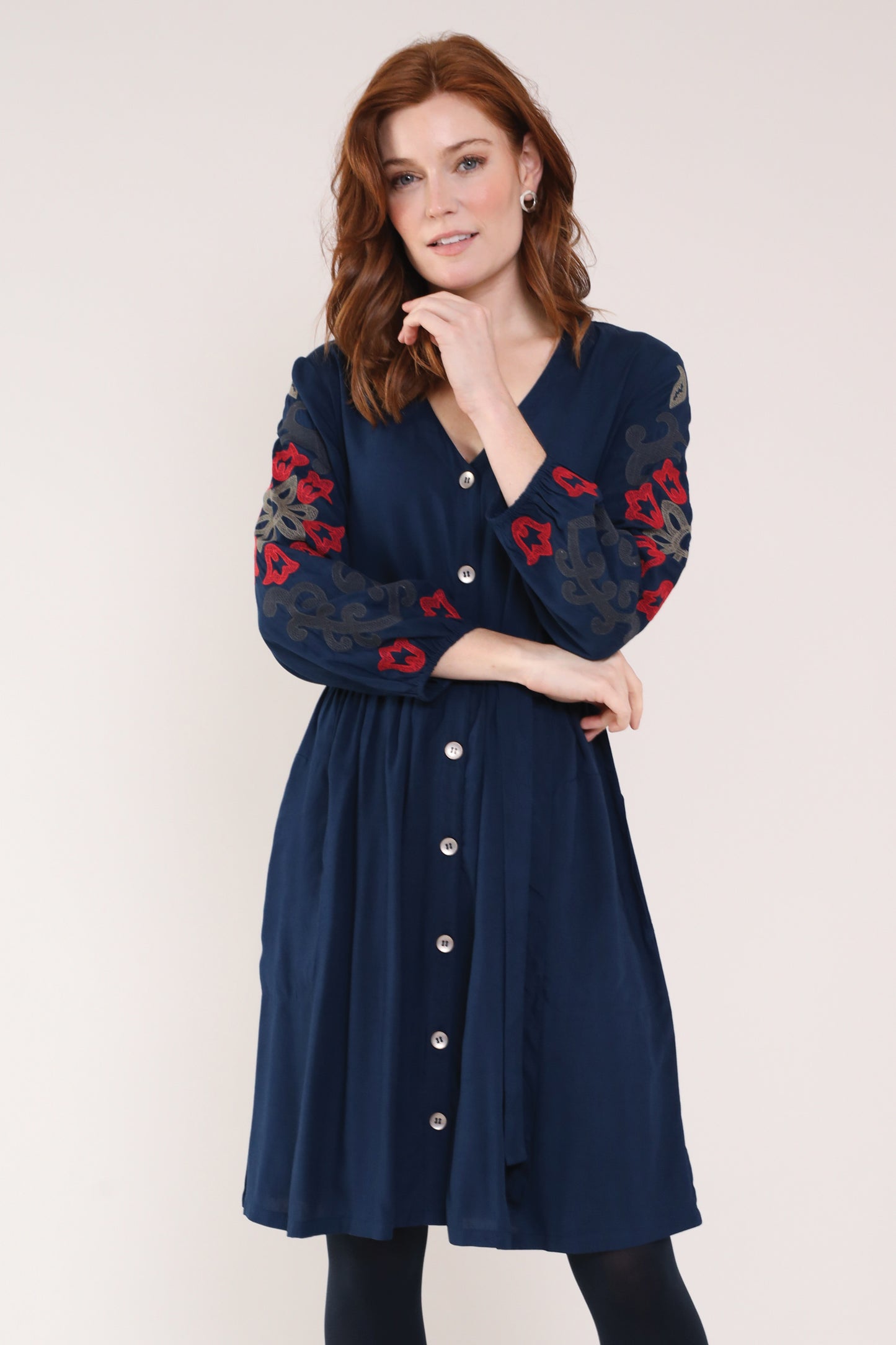 Embroidered Viscose Dress | Nomads