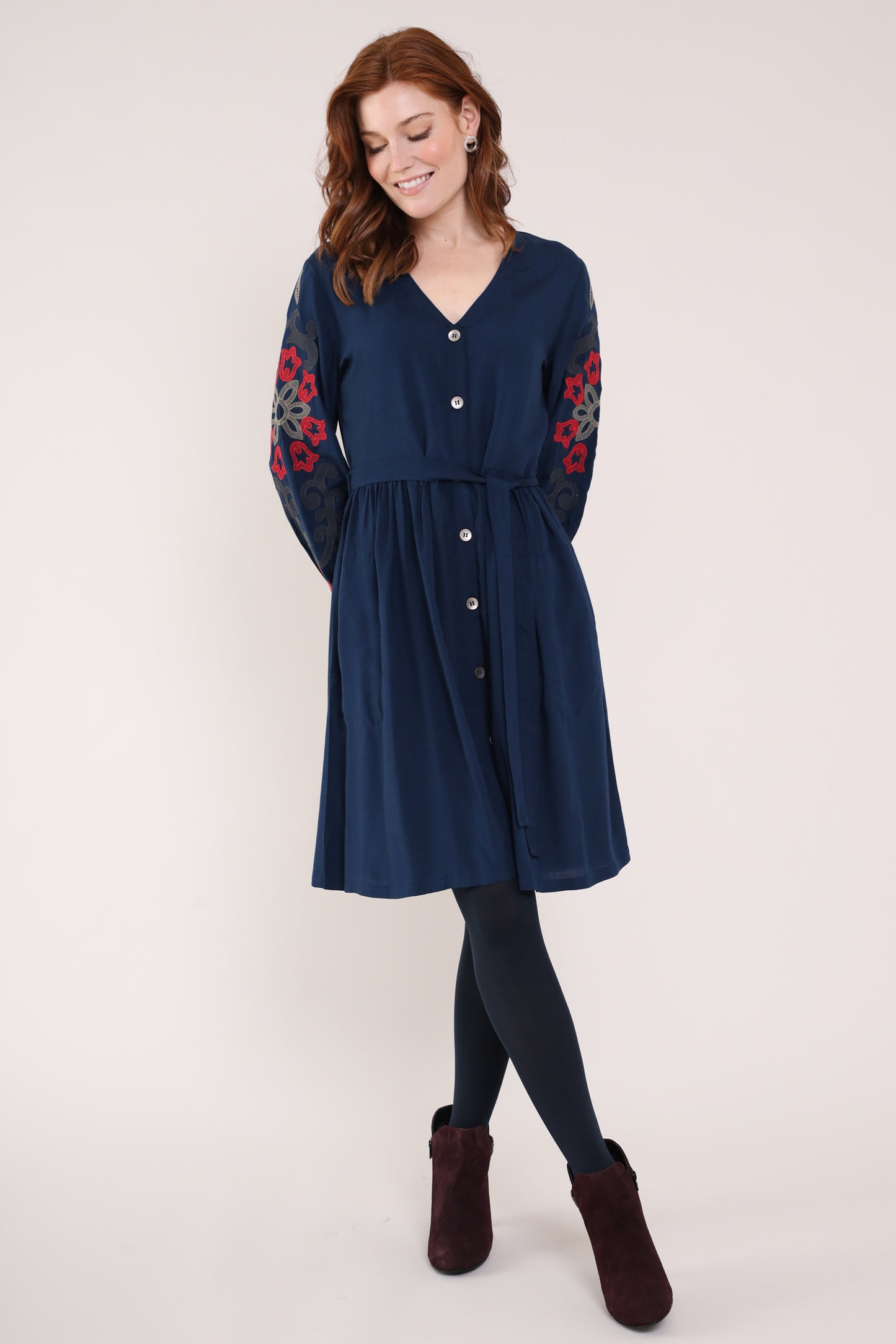 Embroidered Viscose Dress | Nomads