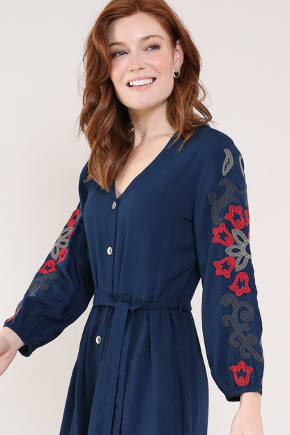 Embroidered Viscose Dress | Nomads