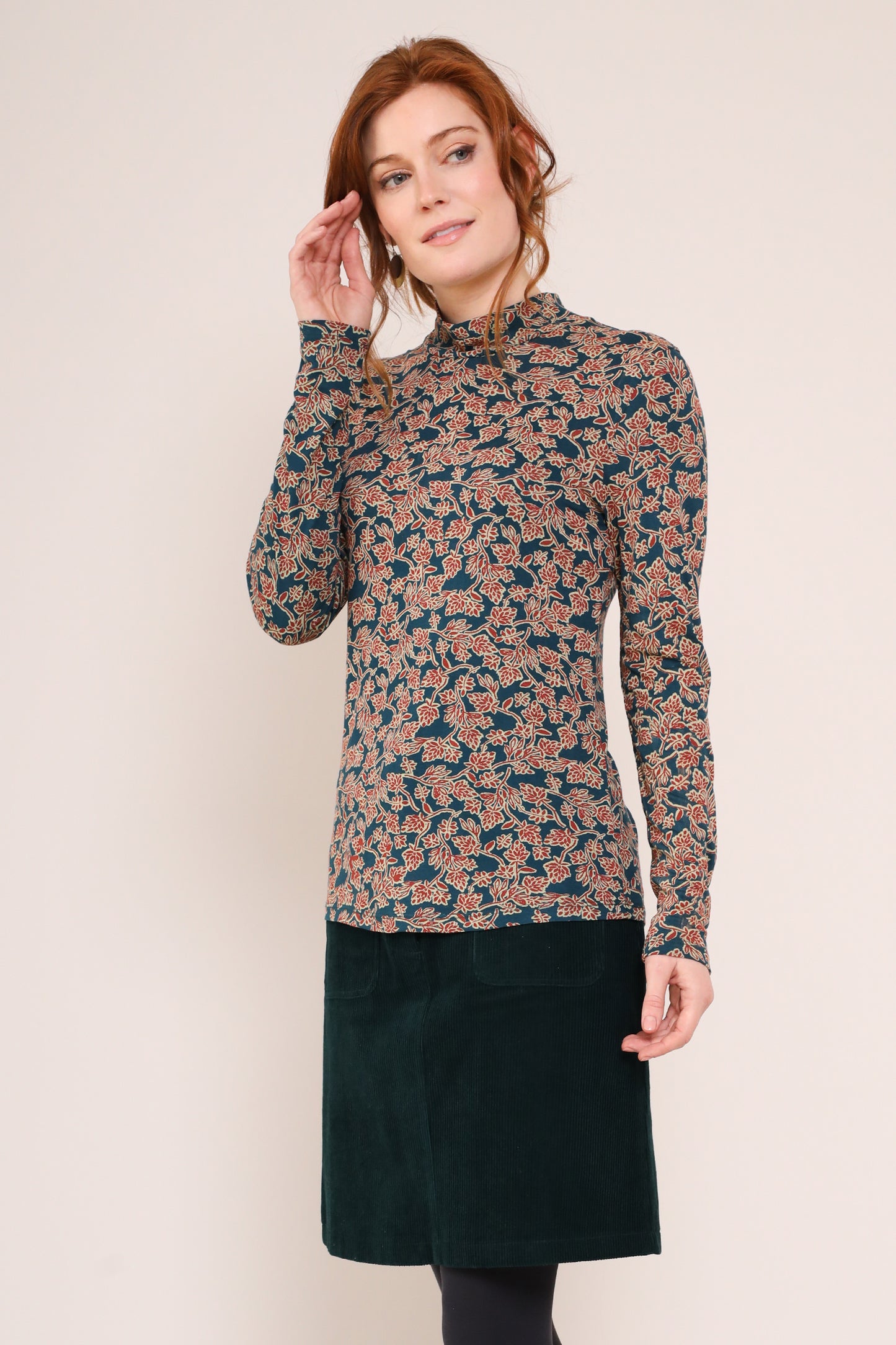 Ecovero Polo Neck Top | Nomads