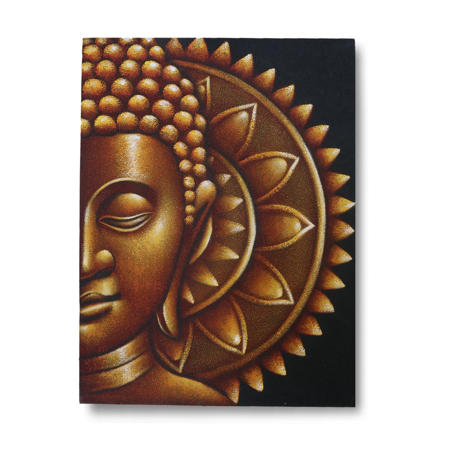 Gold Half Buddha Mandala Painting | 60x80cm