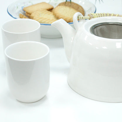 Herbal Teapot Set - Classic White