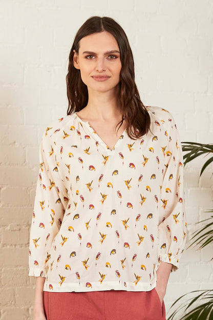 Hummingbird Cotton Floaty Top | Nomads