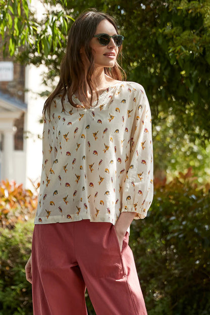 Hummingbird Cotton Floaty Top | Nomads