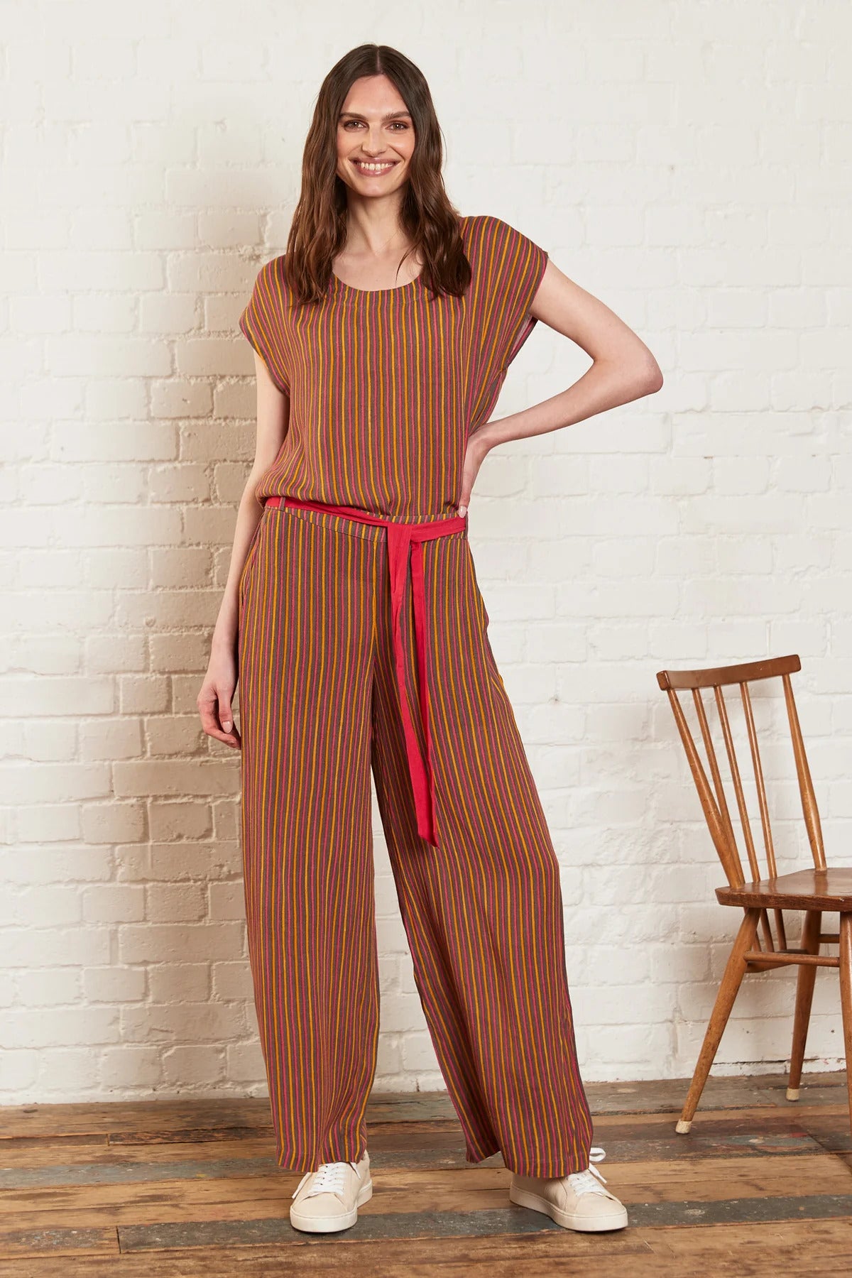 Viscose Stripped Trousers | Nomads