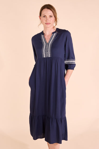 Embroidered Viscose Dress | Nomads