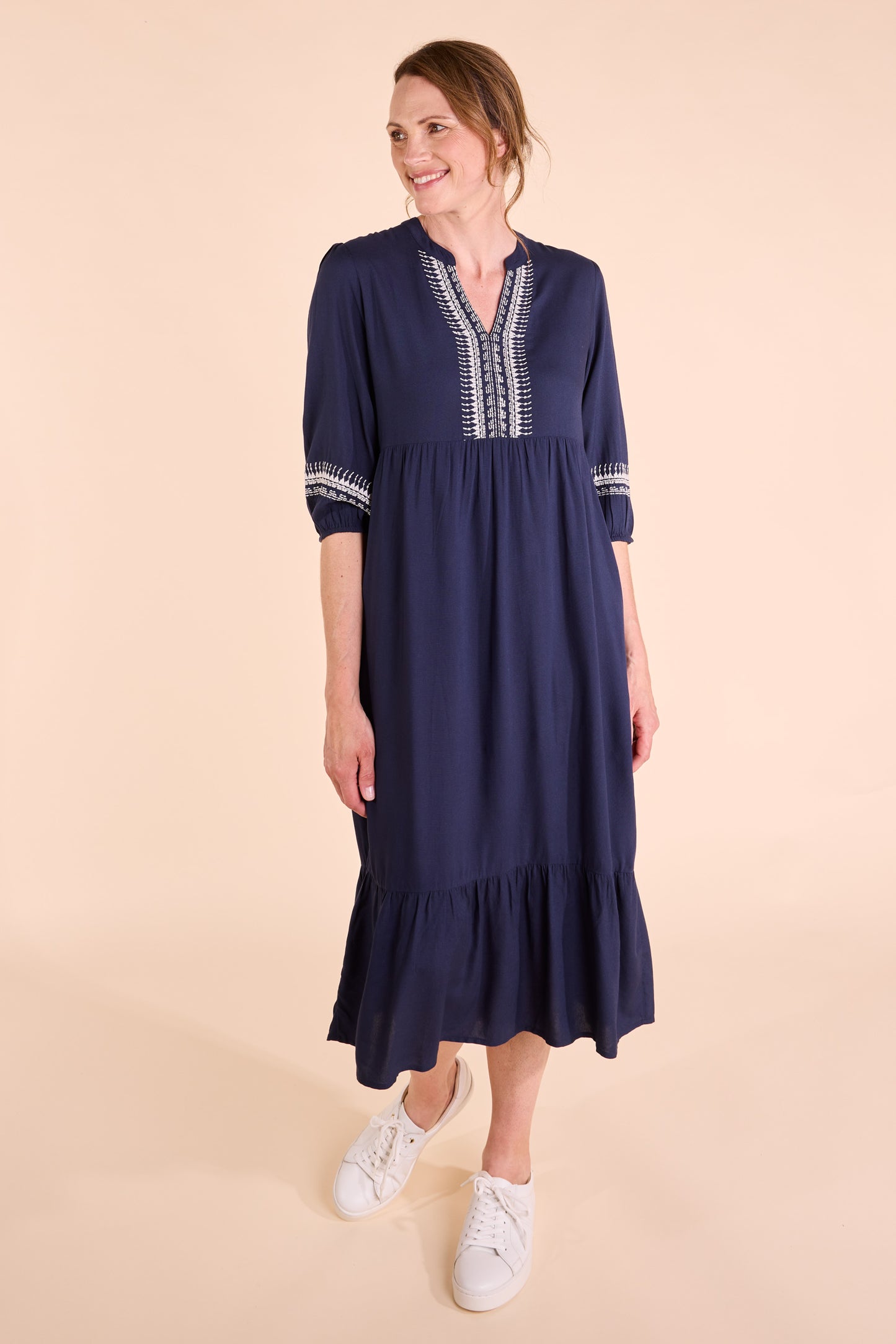 Embroidered Viscose Dress | Nomads