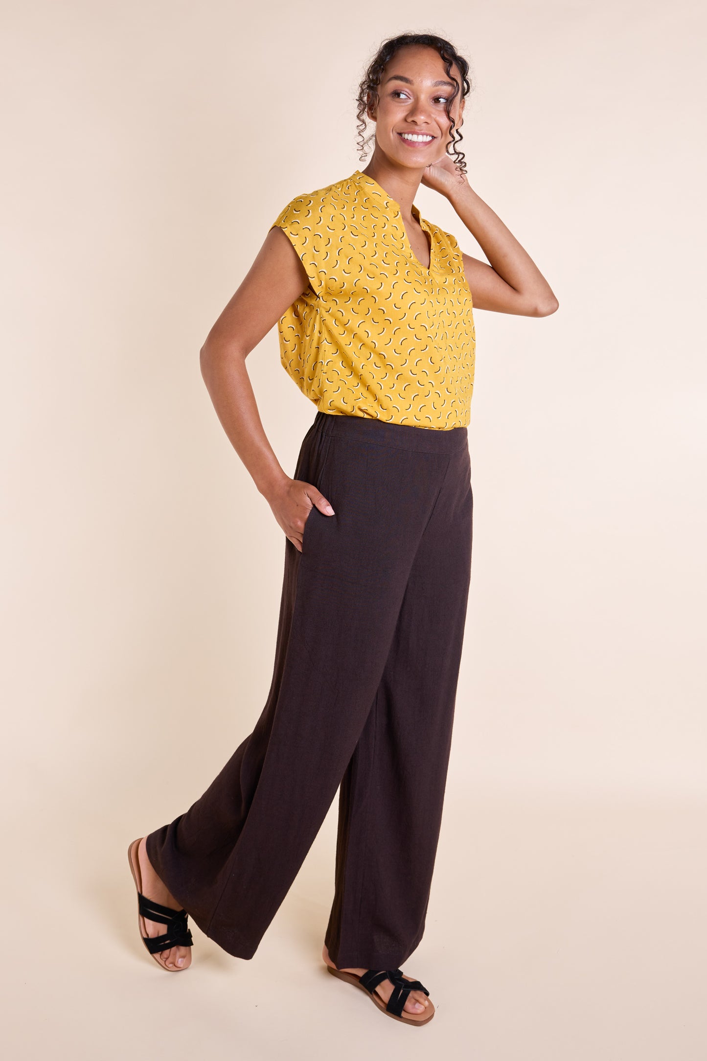 Linen Wide Leg Trousers | Nomads