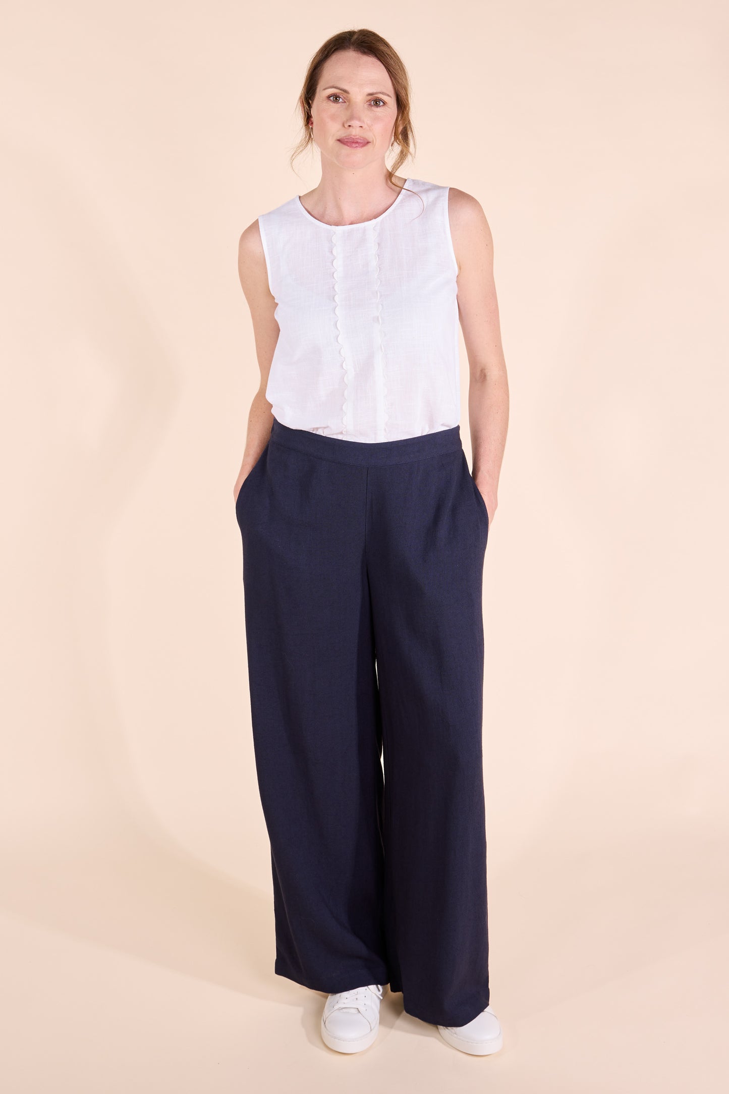 Linen Wide Leg Trousers | Nomads