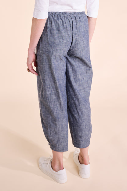 Chambray Elastic Hem Trousers | Nomads