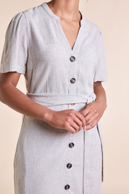 Button Through Linen Dress | Nomads