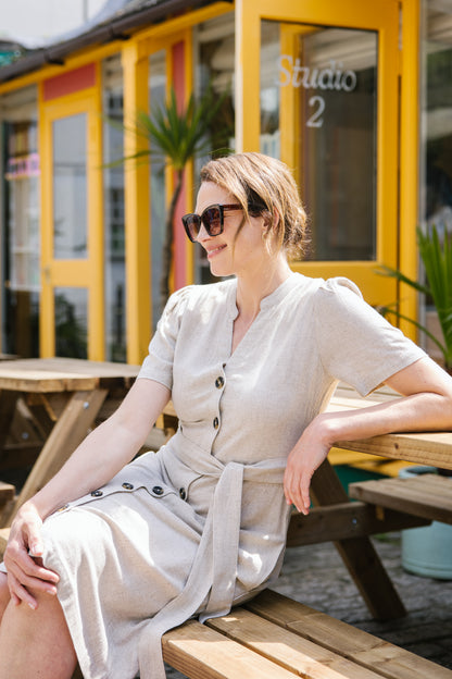 Button Through Linen Dress | Nomads