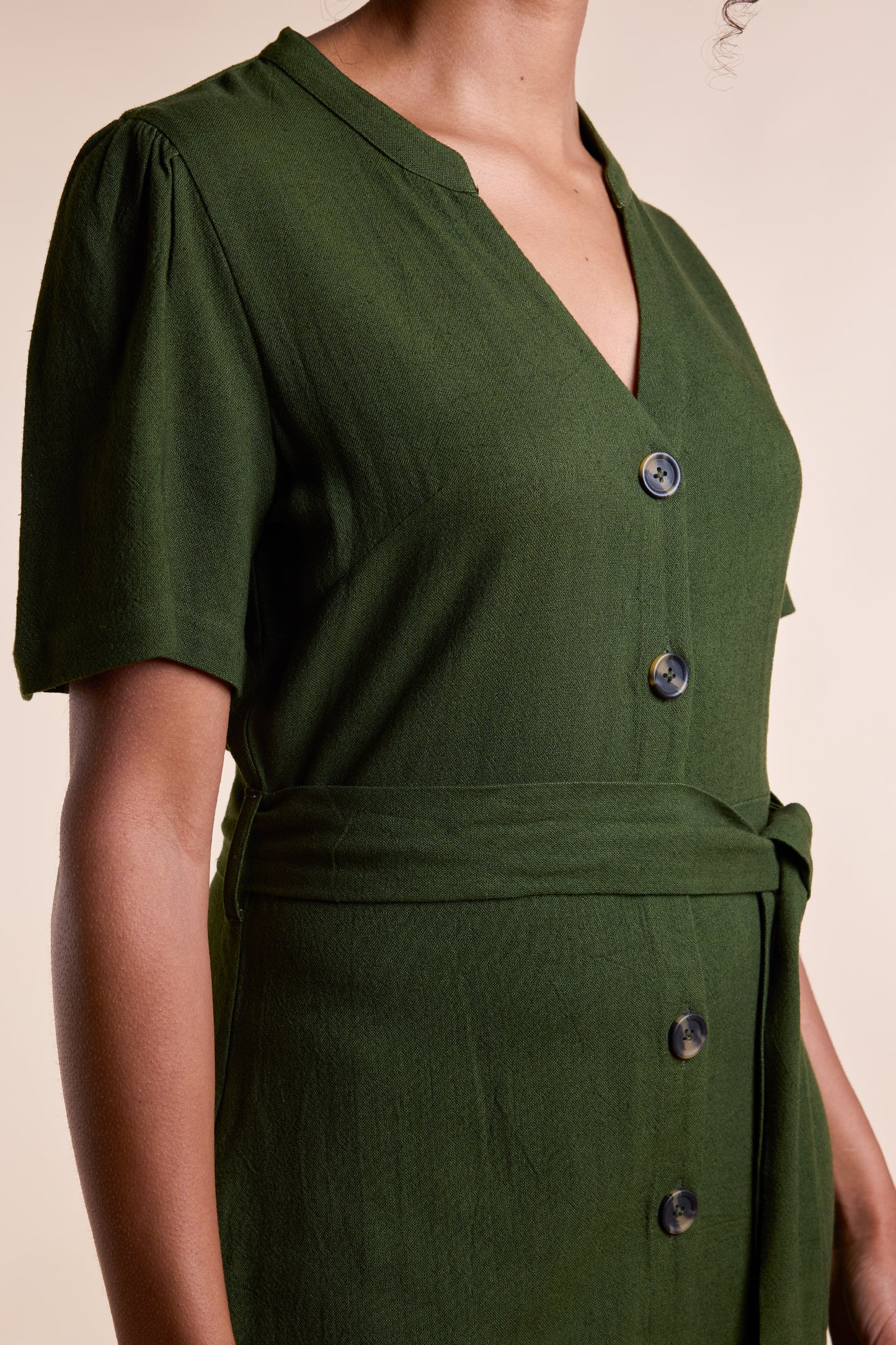 Button Through Linen Dress | Nomads