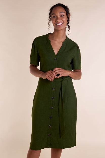 Button Through Linen Dress | Nomads