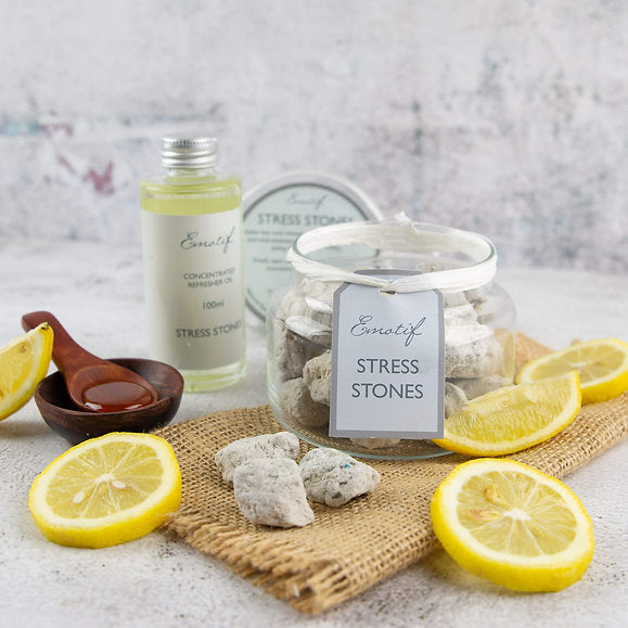 Stress Stones Gift Set - Aromatherapy Stones & Refill