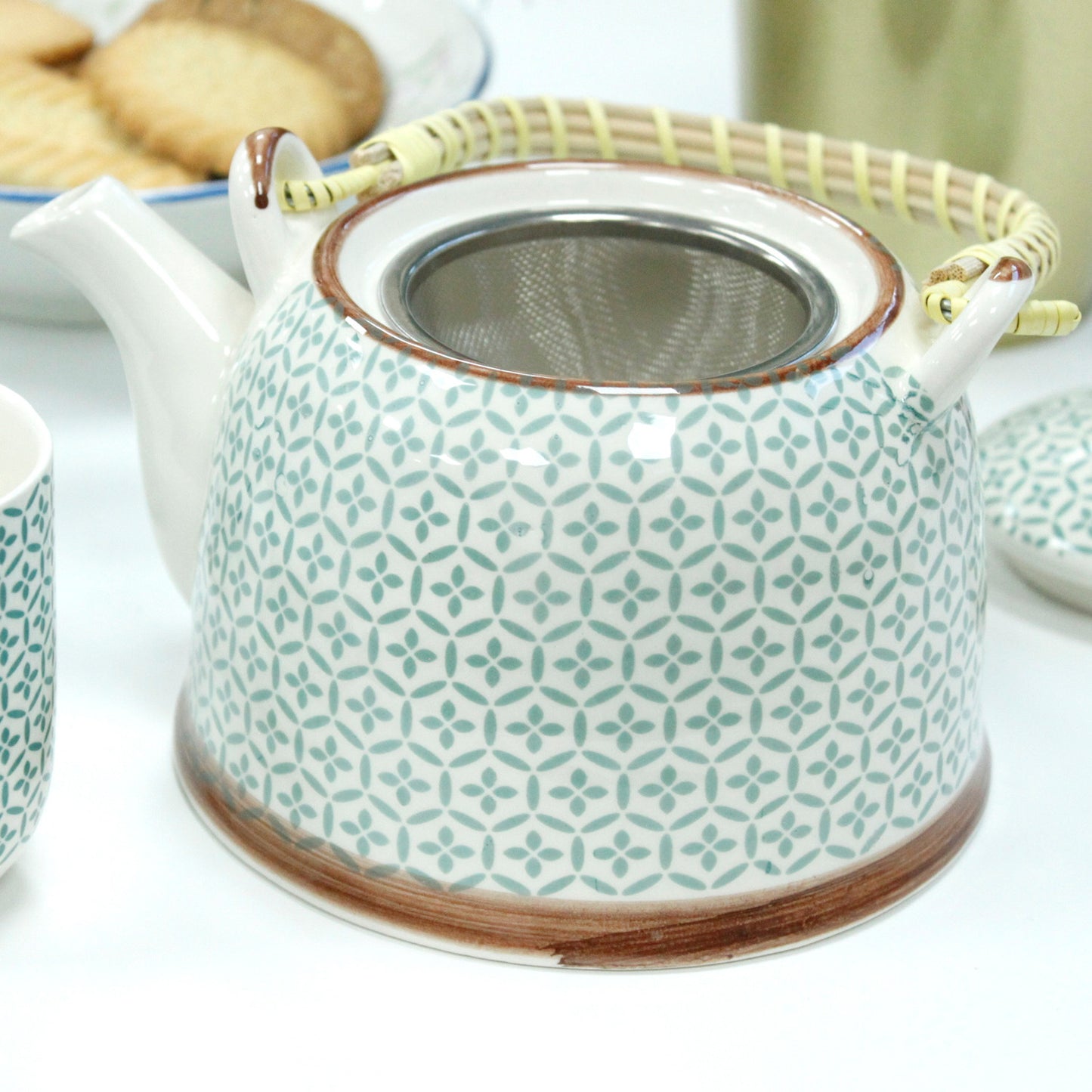 Herbal Teapot Set - Green Mosaic