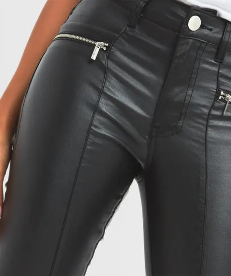 Rock Chick Leather Look Trousers | Joe Browns