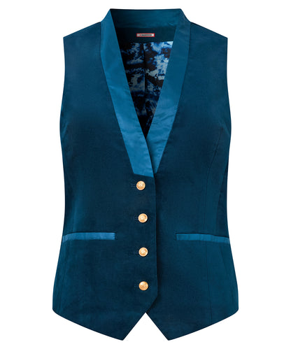 Ultimate Teal Velvet Waistcoat | Joe Browns