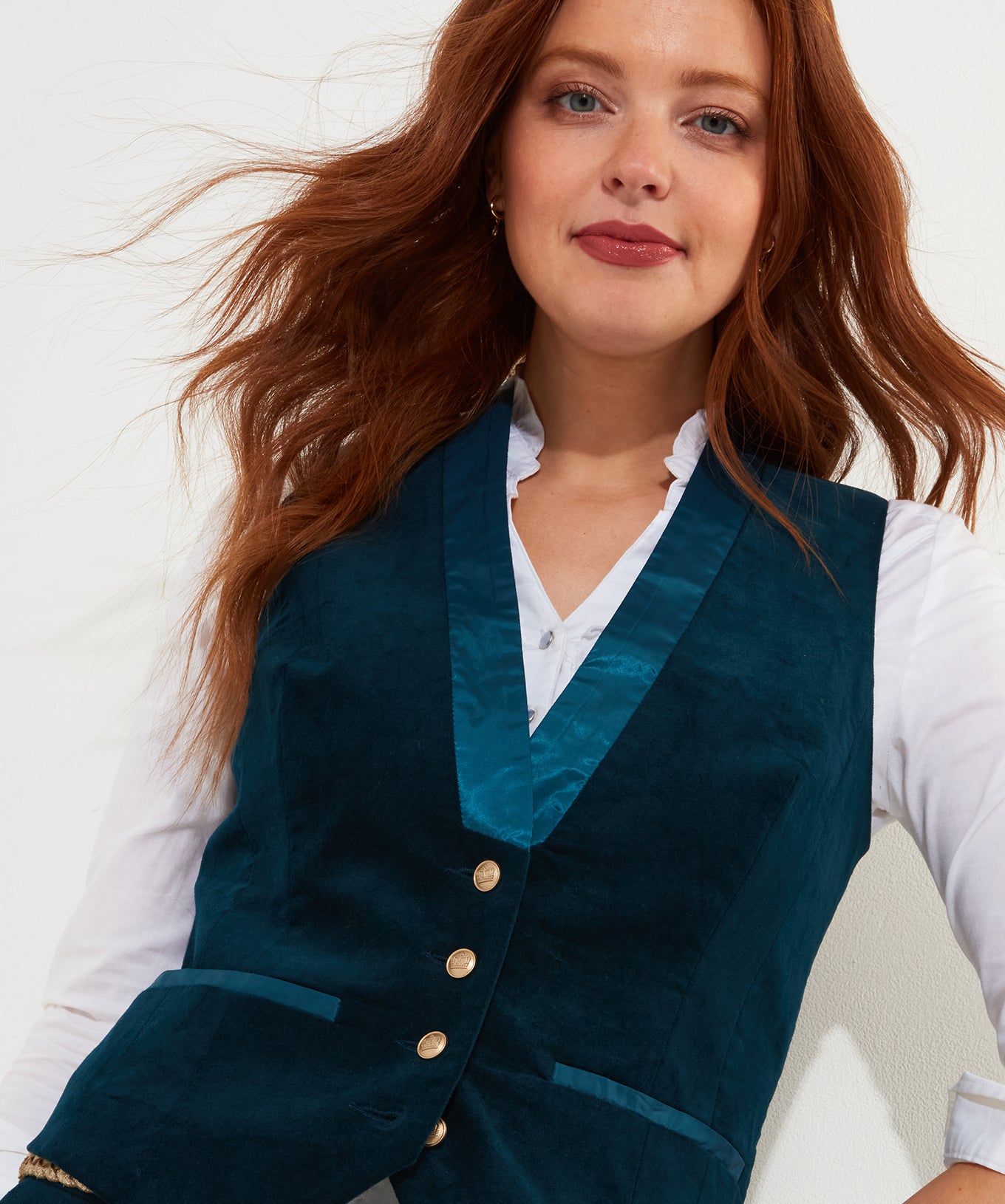 Ultimate Teal Velvet Waistcoat | Joe Browns