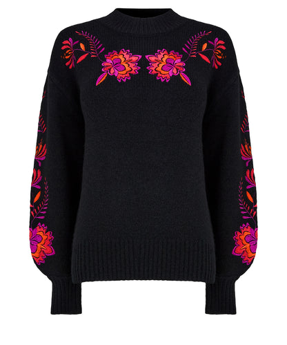 Stunning Florals Embroidered Jumper | Joe Browns