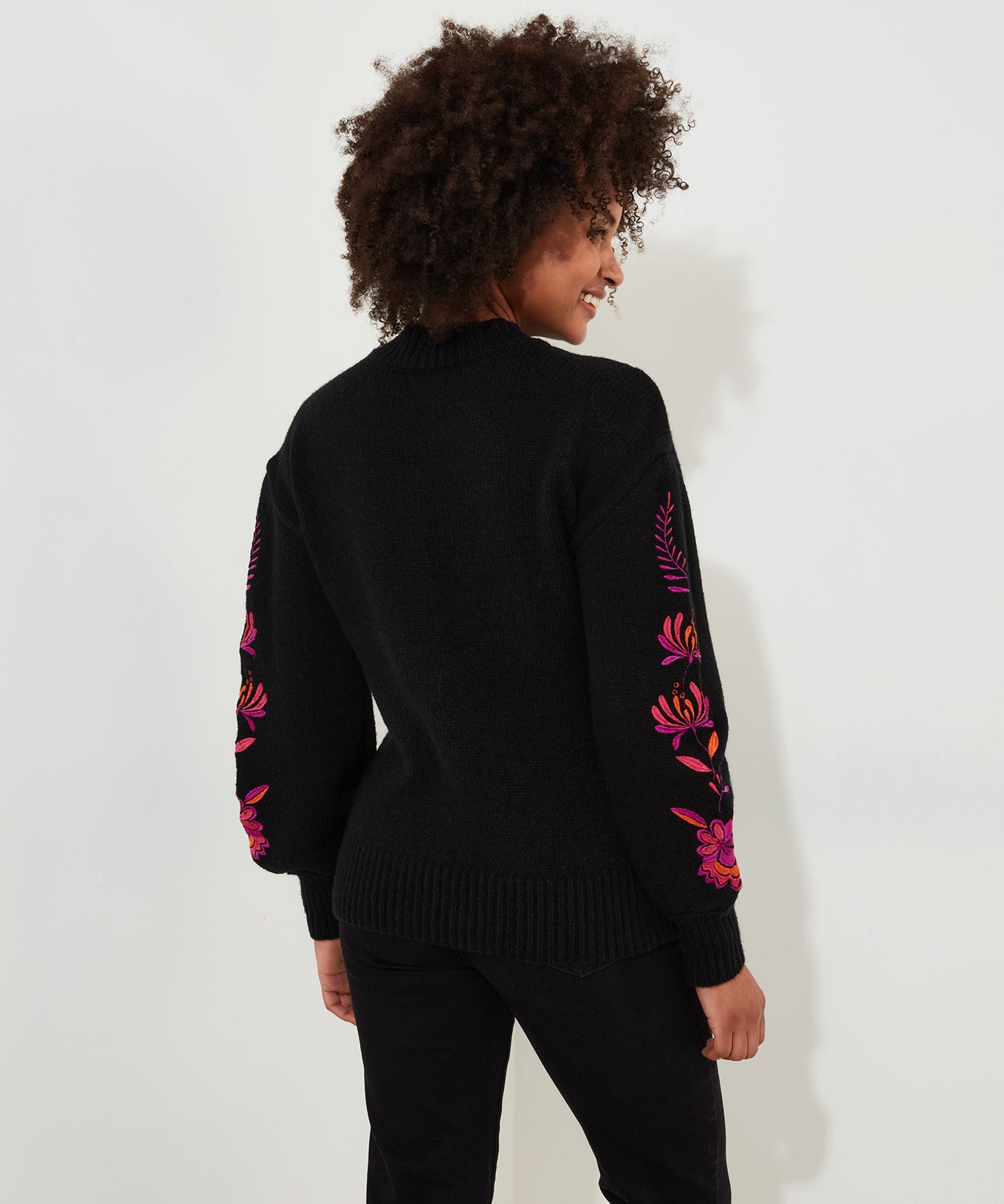 Stunning Florals Embroidered Jumper | Joe Browns