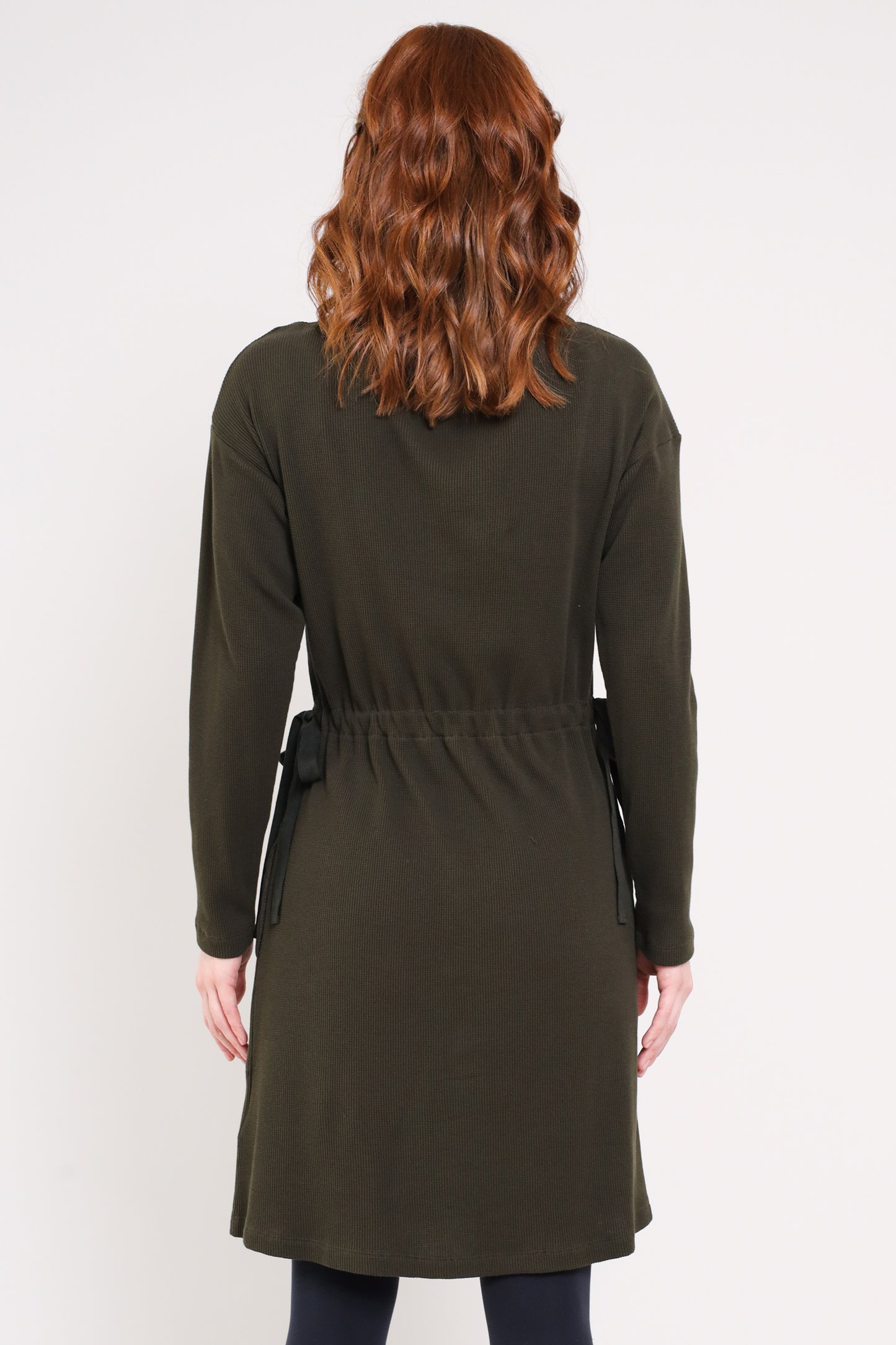 GOTS Waffle Tie Waist Tunic Dress | Nomads